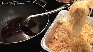 Khmer food How to make Stir fried rice noodle with Khmer chicken hamCambodian Koy Teav chha [upl. by Necaj]