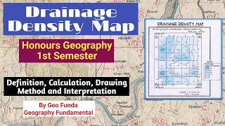 Drainage Density Map ll Toposheet Map ll 1st Semester ll Honours Geography ll By Geo Funda [upl. by Acnoib125]