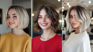 Bob Haircuts For Fine Hair Chin Length Bob Chic Stacked Bob Haircuts Hair Color Ideas For 2024 [upl. by Llednek252]