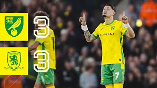 HIGHLIGHTS  Norwich City 33 Middlesbrough [upl. by Jamin717]