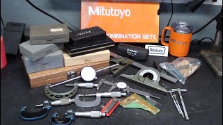 MY MITUTOYO PRECISION TOOL COLLECTION 925 tubalcain micrometer caliper metrology [upl. by Nlycaj]