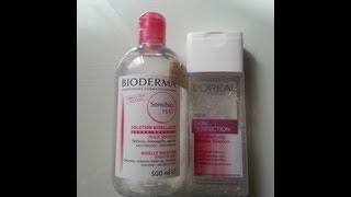 Šminkanje  micelarne vode  Bioderma vs Loreal micellar solution [upl. by Neri732]