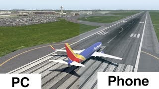 PC VS MOBILE Graphics  XPlane Flight Simulator Comparison [upl. by Liz]