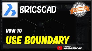 Bricscad How To Use Boundary Tool [upl. by Atteynad589]