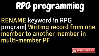 IBM i AS400 Tutorial iSeries System i  Rename keyword in RPGLE write one member to other member [upl. by Phalan82]