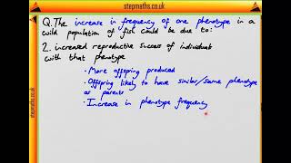 IMAT 2013 Q42  Bio  Increase In Phenotype Frequency [upl. by Oznerol]