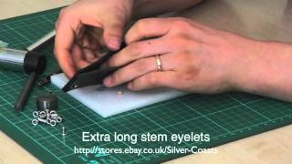 How to extra long stem eyelets  rivets [upl. by Nylirek]