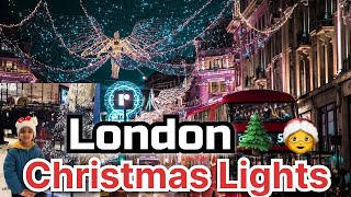 🌲🎅 2024 Christmas Lights England UK  Christmas Street Lights in London  Christmas Lights in London [upl. by Eldwon]