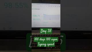 Day 35 of typing above 100 wpm speed typingtest typingspeed truetype [upl. by Malkah614]