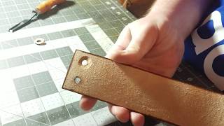 How To Recess Leather Hardware with the French Edge Tool [upl. by Esinyl124]