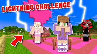 LIGHTNING CHALLENGE In MINECRAFT With iamSanna And Moody [upl. by Ahseit]