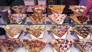 France Street Food Sweet Crepes and Churros Seen in Nice [upl. by Diamond135]