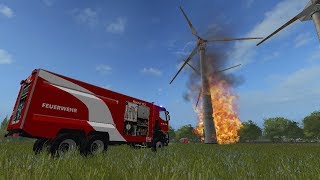 LS17 Einsatz in Mönchwinkel V2 05  Windkraftanlage in Flammen [upl. by Ayim788]