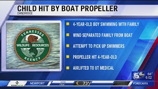 4yearold seriously hurt after getting struck by boat propeller [upl. by Shaughn]