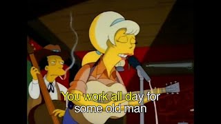 The Simpsons Karaoke  Your Wife Dont Understand You by Lurleen Lumpkin [upl. by Esdras]