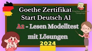 A2 Goethe Zertikat Lesen Modelltest mit Antworten  Start Deutsch 1  Learn German Online [upl. by Centonze]