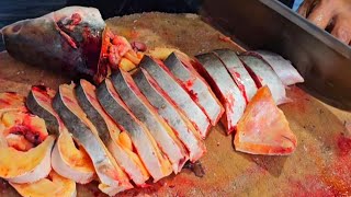 amazing cutting skills bonless fish  sagar fish hoodi Bangalore amp sagar fish belathur Kadugodi [upl. by Sedinoel]