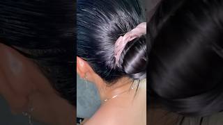 Oiled silk amp shinny bun hairstyle 💦 [upl. by Reteip]