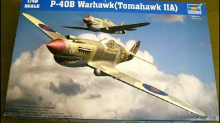 148 Scale P40B Warhawk by Trumpeter build update part 2 photo summary [upl. by Cilurzo]