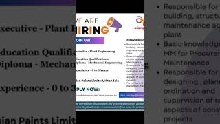 Mechanical engineering jobs diploma mechanical engineering jobs mechanical jobs [upl. by Annahsor]