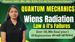 Wiens Radiation Law  lect 03  Quantum Mechanics [upl. by Willms89]