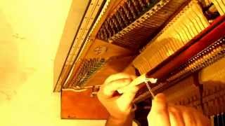 Fixing Loose Hammer Heads on Upright Piano DIY Вклеивание головки молоточка пианино [upl. by Rattan]