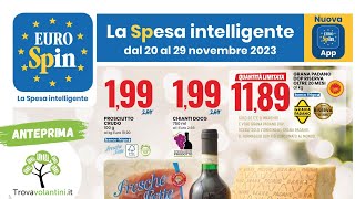 VOLANTINO EUROSPIN dal 20 al 29 novembre 2023 anteprima [upl. by Assiren325]