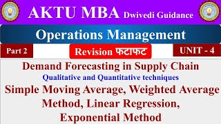 13 operations management operations management lecture demand forecasting in supply chain mba [upl. by Witkin481]