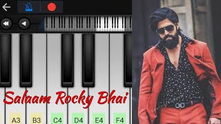 Salaam Rocky Bhai  KGF  Easy Piano Tutorial  Perfect Piano  Yash [upl. by Mattox]