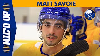 quotThe Heavens Opened Up For That Passquot  Buffalo Sabres Prospect Matt Savoie Micd Up During Game [upl. by Aener]