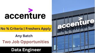 Accenture Data Engineer Two Opening  Any Graduate  Freshers Apply before link expire [upl. by Lanae]