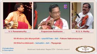 Prapancham Seetharam  Carnatic Flute recital  Main brOva bhAramA  bahudAri [upl. by Thorwald]