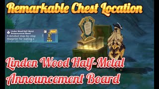 Linden Wood HalfMetal Announcement Board Blueprint Location [upl. by Airemahs]