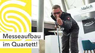 Hier geht was Vier Messen im Aufbau  Messe Stuttgart [upl. by Ayatan]