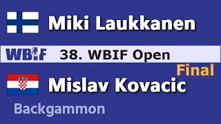 Mislav Kovacic G3 CroatianFish vs Miki Laukkanen MikiLaukkanen  Backgammon [upl. by Jae344]