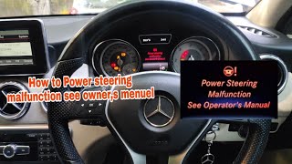 How to Power steering malfunction see owners menuel [upl. by Nils]