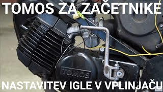 TOMOS ZA ZAČETNIKE  NASTAVITEV IGLE V VPLINJAČU [upl. by Waldon]