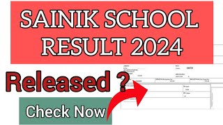 Sainik School Result 2024  How To Check AISSEE Result 2024 [upl. by Jansen327]