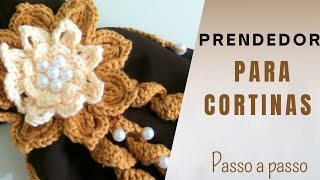 COMO FAZER UM PRENDEDOR PARA CORTINAS EM CROCHÊ  HOW TO MAKE A CROCHET CURTAIN CLAMP [upl. by Tomi173]