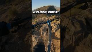 Famous Rock Waterfall feature mtb bikeshorts stgeorgeutah downhill [upl. by Marline364]