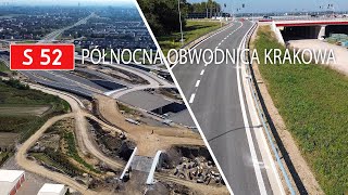 S52  Północna Obwodnica Krakowa  Wiadukt WD01➮ Węzeł Węgrzce  Wrzesień 2024 DRON 13 [upl. by Knitter]