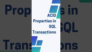 ACID properties of SQL Transactions  ACID properties in DBMS [upl. by Stu]