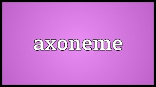 Axoneme Meaning [upl. by Paulette]