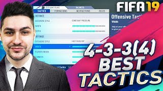 FIFA 19 BEST FORMATIONS 433 TUTORIAL  BEST CUSTOM TACTICS amp INSTRUCTIONS  HOW TO PLAY 433 4 [upl. by Ylehsa]