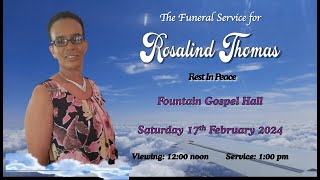 Funeral Service for Rosalind Thomas [upl. by Brookhouse]