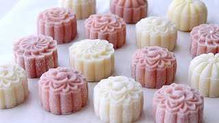 Snow Skin Mooncake🥮NoBake（classic egg custard filling）  Cong Cooking [upl. by Bailar]