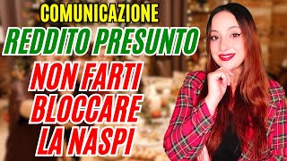 PERCETTORI DI NASPI  COMUNICARE IL REDDITO PRESUNTO 2024  NON FATE QUESTO ERRORE [upl. by Trebmer]