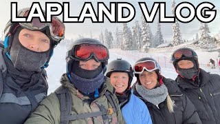 LAPLAND VLOG  Christmas in Finland  Family Skiing Trip in Log Cabin [upl. by Clabo]