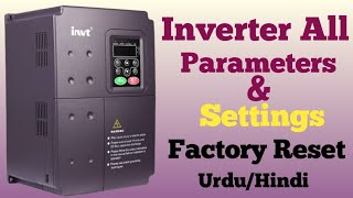 Invt Vfd Reset  Inverter Reset  Vfd Factory Reset  vfd inverter auto parameters amp settings [upl. by Lowe]