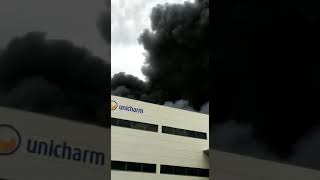 Fire in Unicharm India Pvt LtdDiaper Maker Company In Sanand Ahmedabad Gujarat [upl. by Yardna264]